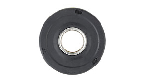 Olympic Rubber Bumper Plate, Sportsmith, 45lb, Black